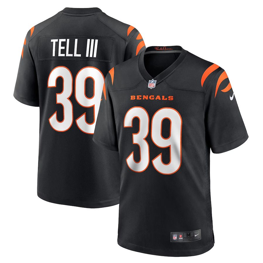Men Cincinnati Bengals #39 Marvell Tell III Nike Black Game Player NFL Jersey